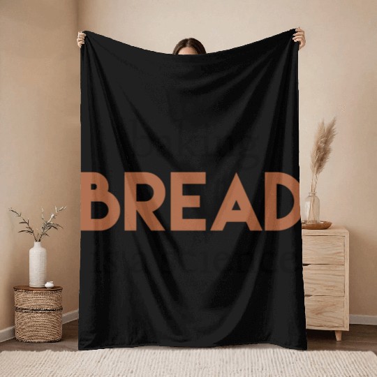 Baking bread is a science vintage hippie music Throw Blankets