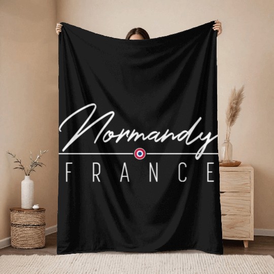 Normandy France Throw Blankets