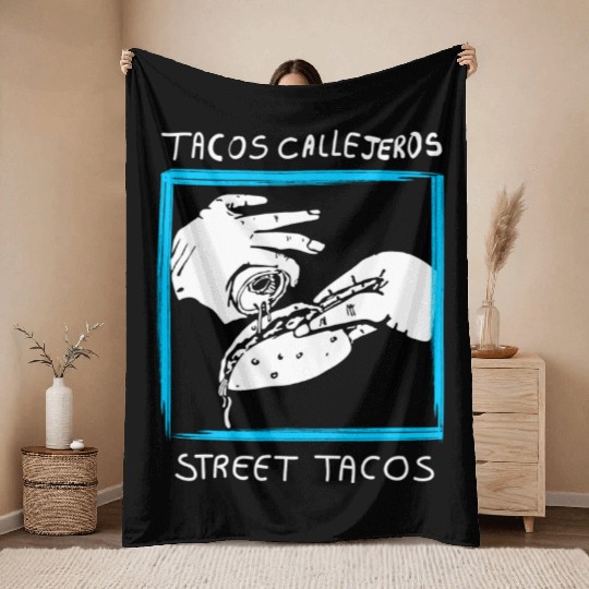 Street Tacos Tacos Callejeros Throw Blankets