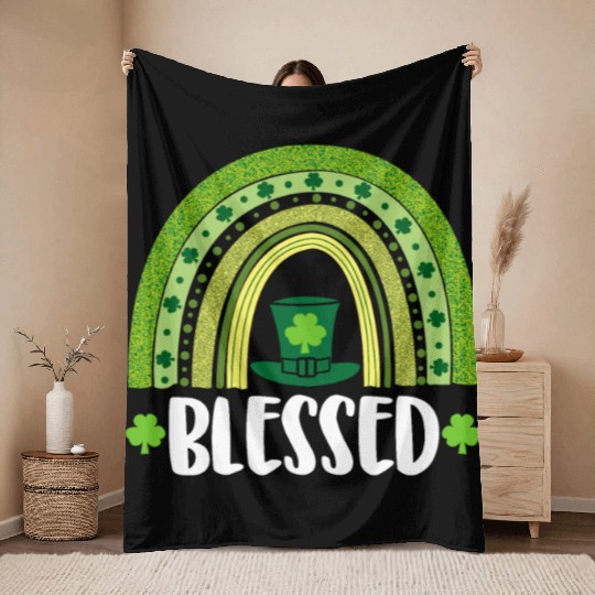 Blessed St Patricks Throw Blankets