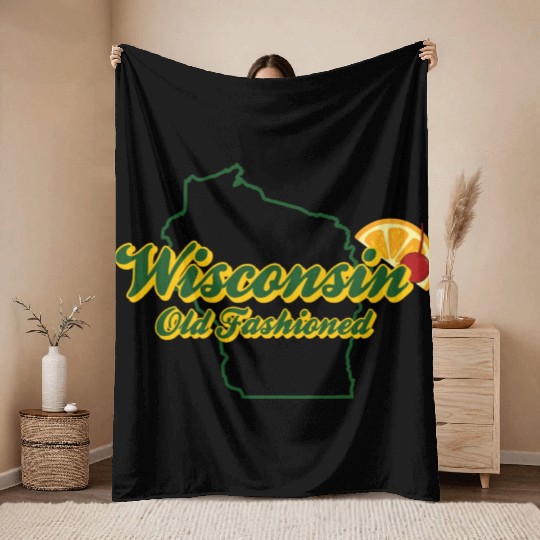 Wisconsin Old Fashioned Green Bay Throw Blankets