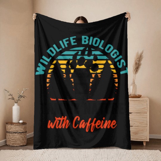 Wildlife Biologist Taming Nature with Caffeine Throw Blankets