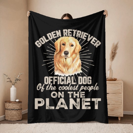Golden Retriever Dog Of The Coolest People On The Throw Blankets
