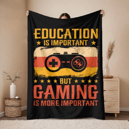 Game Console Gamer Video Game PC Gaming Controller Throw Blankets