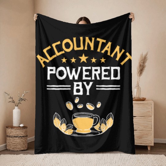 Coffee Drinker Caffeine CPA Accounting Accountant Throw Blankets