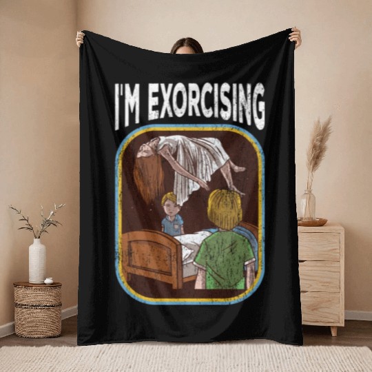 Horror Movie Nostalgia Throw Blankets