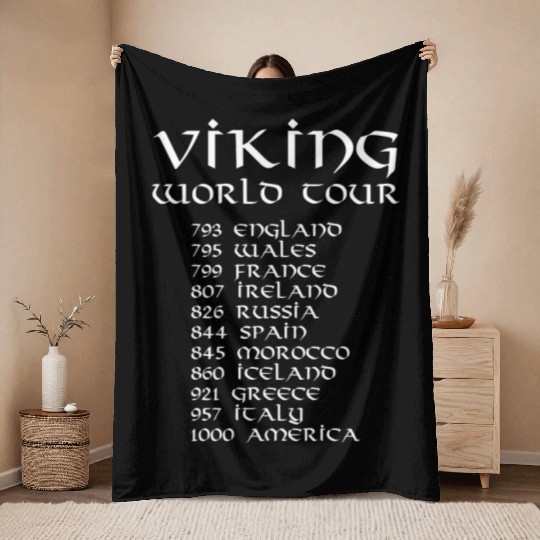 Viking World Tour Throw Blankets