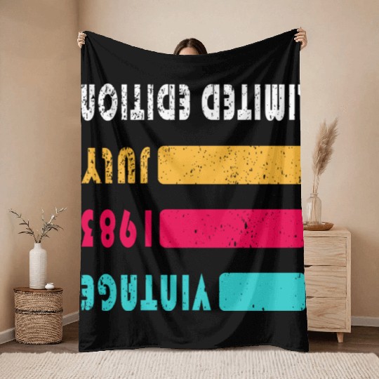 July 1983 Anniversary July 1983 July Throw Blankets