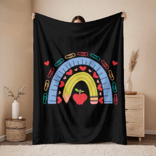 Reading Teacher Throw Blankets