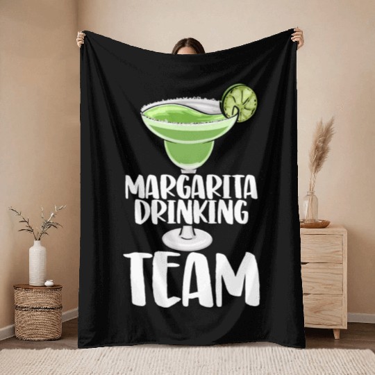 Margarita Drinking Team Throw Blankets