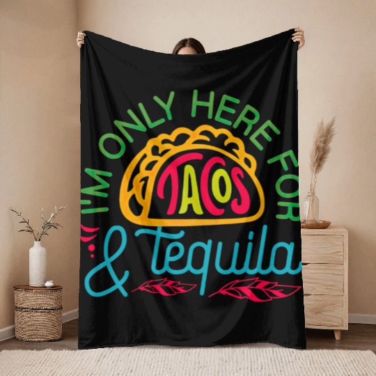 Tacos & Tequila Throw Blankets