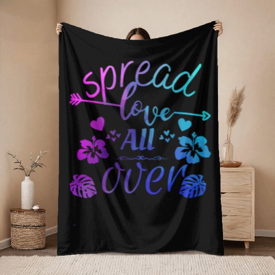 Spread love over Throw Blankets