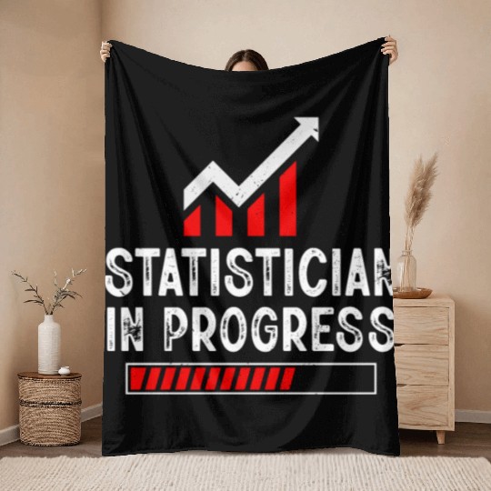 Statistician In Progress Data Analysis Statistics Throw Blankets