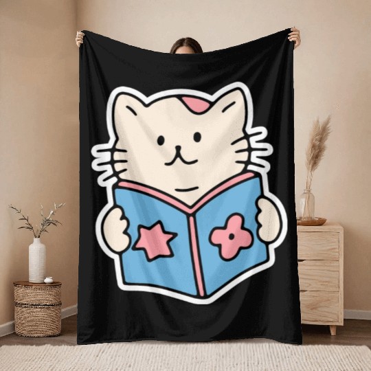 book aesthetic Throw Blankets