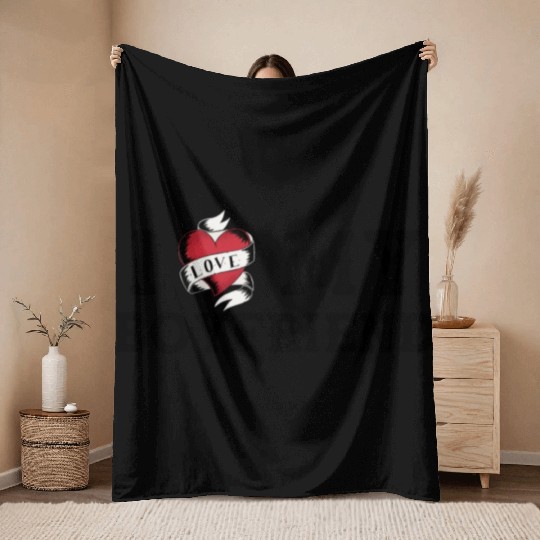 I Love My Boyfriend - I Heart My Boyfriend Throw Blankets