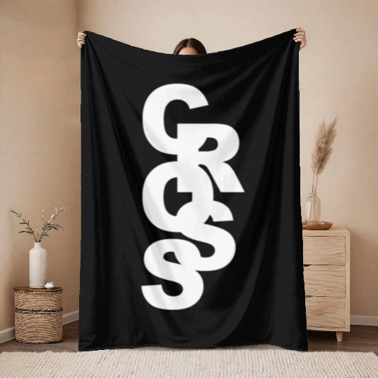 Cross Country Running Stacked Font Play Stylishs, Throw Blankets