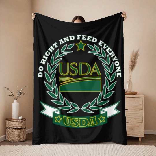 Usda Us Dept Of Agriculture Throw Blankets