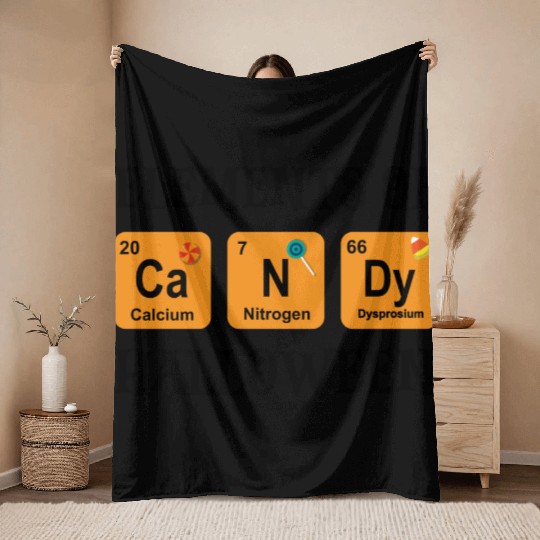 Halloween Candy Sweets Chemistry Elements Of Throw Blankets