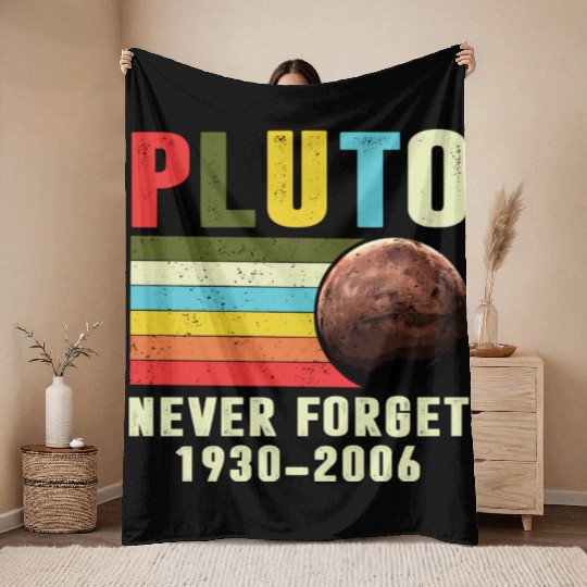 Pluto Never Forget 1930 2006 Throw Blankets