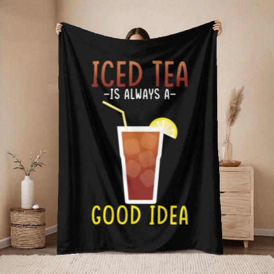 Iced Tea Drink Design Sweeten Up Your Day With Throw Blankets