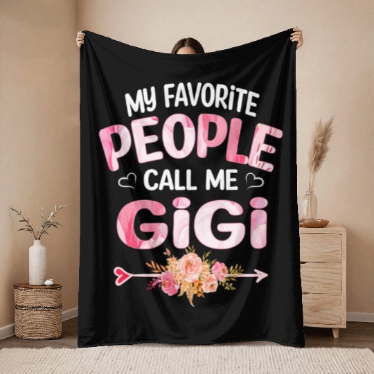 My People Call Me Gigi Throw Blankets