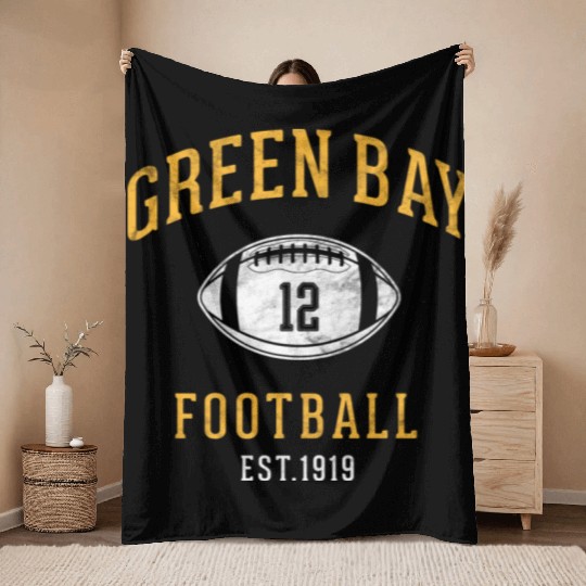 Green Bay On Their Way To The Super Bowl Throw Blankets