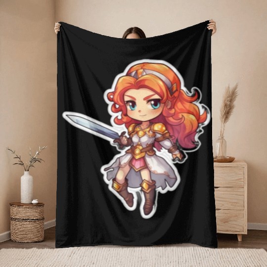 Warrior Princess Adventure Throw Blankets