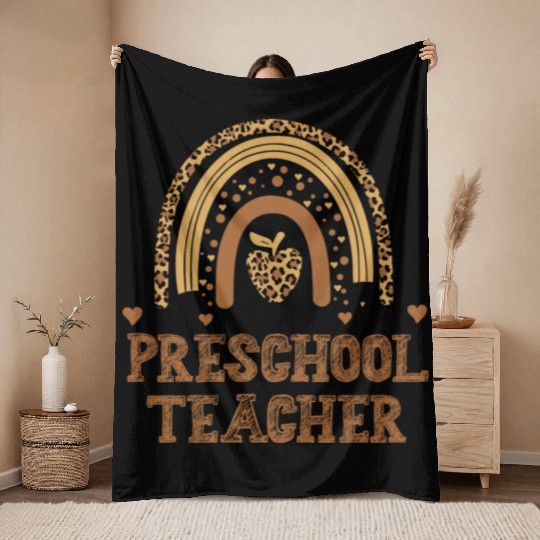 Pre School Teacher Pre Kindergarten Teacher Throw Blankets