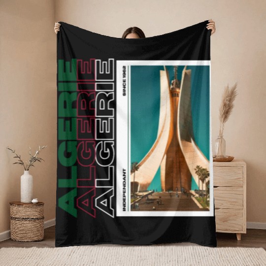 Algeria Independent since 1962 Throw Blankets