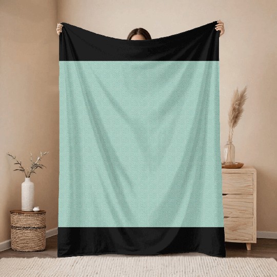 Teal White Dots Pattern Throw Blankets