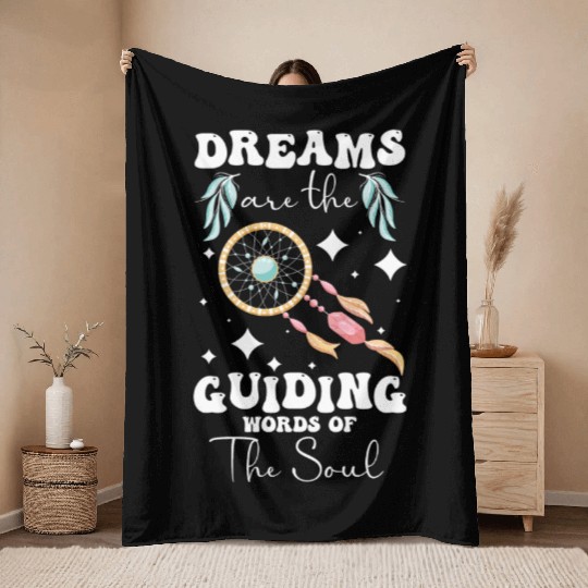 Dream Catcher Feather Sleeper Love Throw Blankets