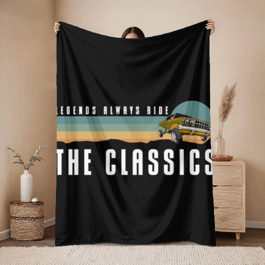 Classic Car Muscle Car Mechatronics Engineer Motor Throw Blankets