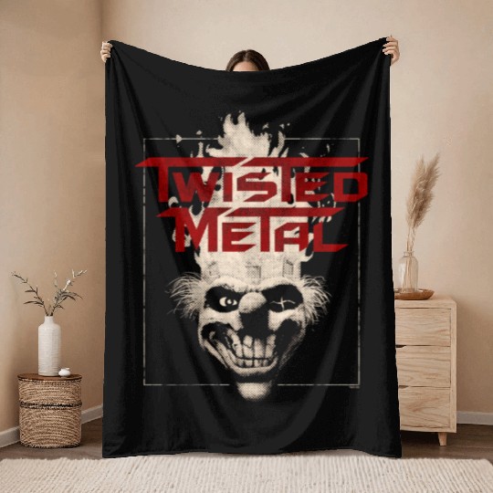 Twisted Metal Sweet Tooth Throw Blankets