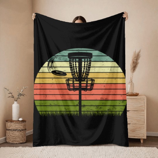 Ultimate Frisbee Frolf Disc Golf Flying Disc Sport Throw Blankets