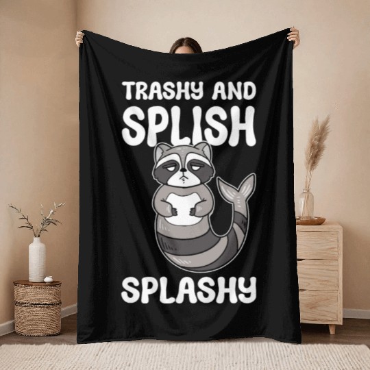 Funny Raccoon Trash Veterinary Assistant Throw Blankets