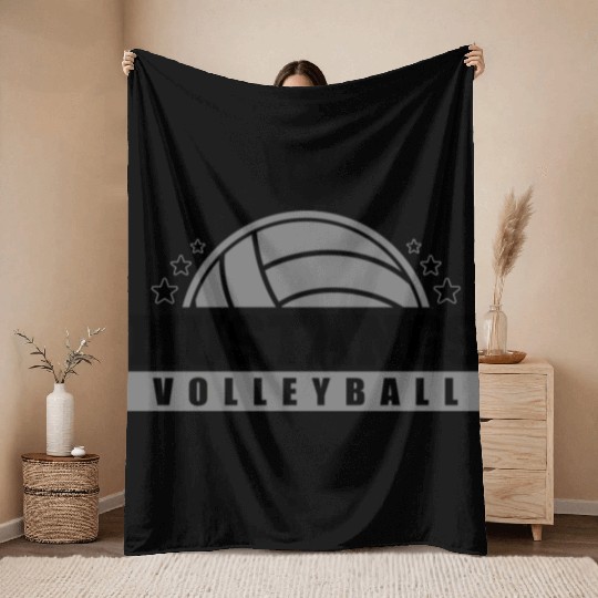 Mustangs Volleyball Coach Sports Team Spirit Wear Throw Blankets
