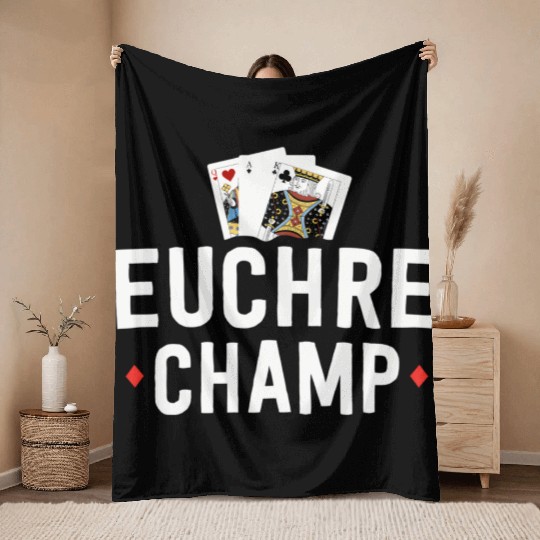 Euchre For Euchre Bustle Player Tournament Throw Blankets