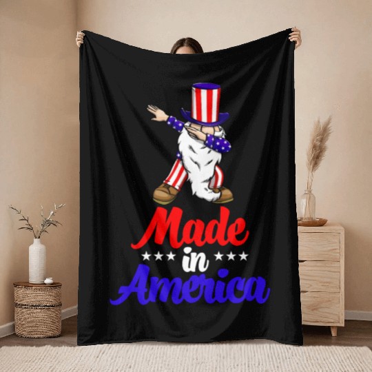 Made In America Throw Blankets