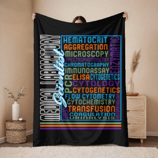 Science Throw Blankets, Medical Laboratory Throw Blankets, Medicine