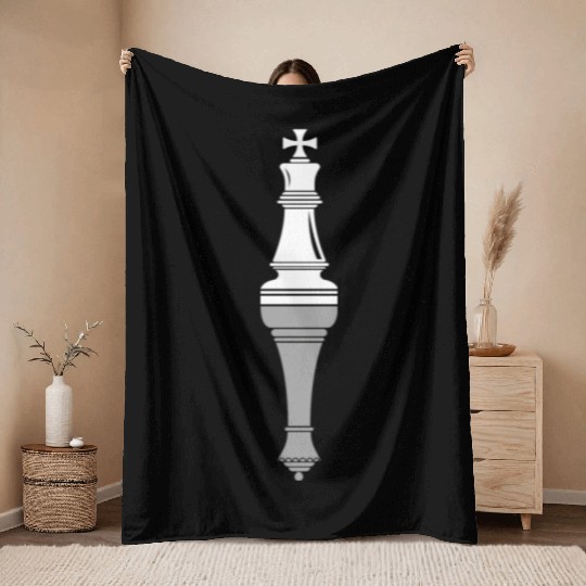Chess King Queen Piece Game Player Club Lover Throw Blankets