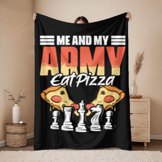 Funny Board Game Sports Humor For A Pizza Lover Throw Blankets