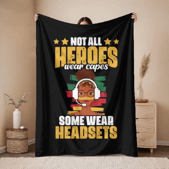 Not All Heroes Wear Capes Awesome Melanated Throw Blankets