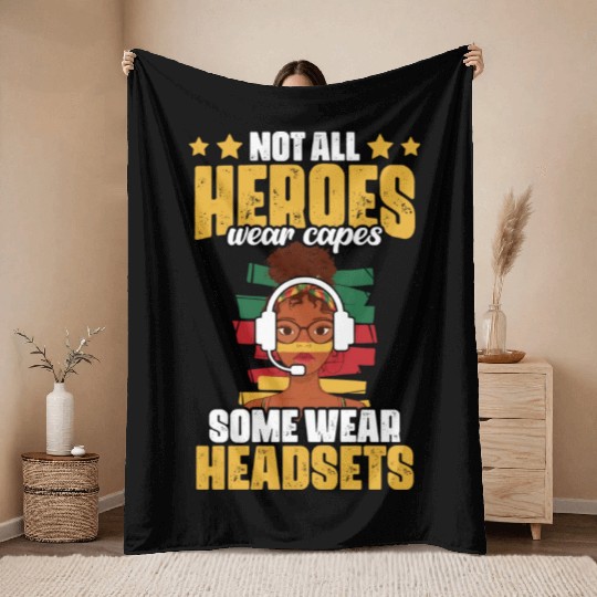 Not All Heroes Wear Capes Awesome Melanated Throw Blankets