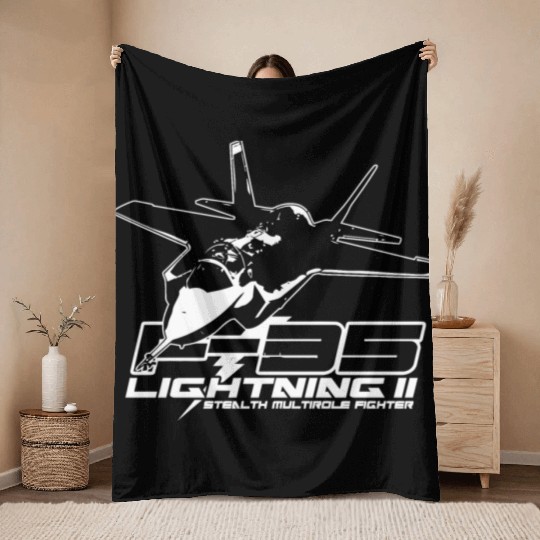 F 35 Stealth Throw Blankets