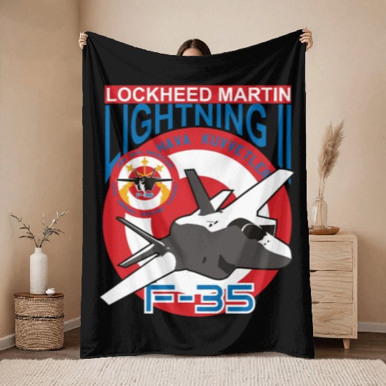 Lockheed Martin F 35 Throw Blankets