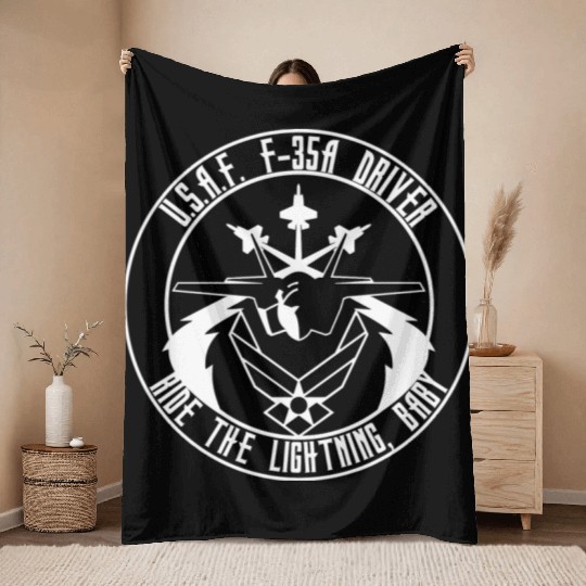 USAF F 35 Throw Blankets