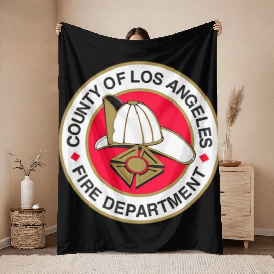 County Of Los Angeles Fire Department Seal Throw Blankets
