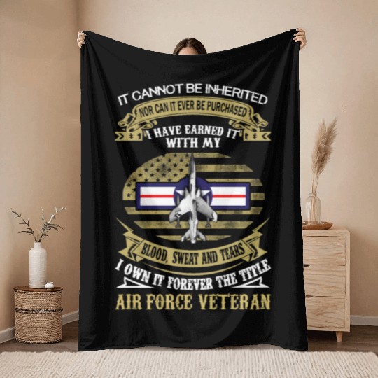 F105 Air Force Veteran Throw Blankets