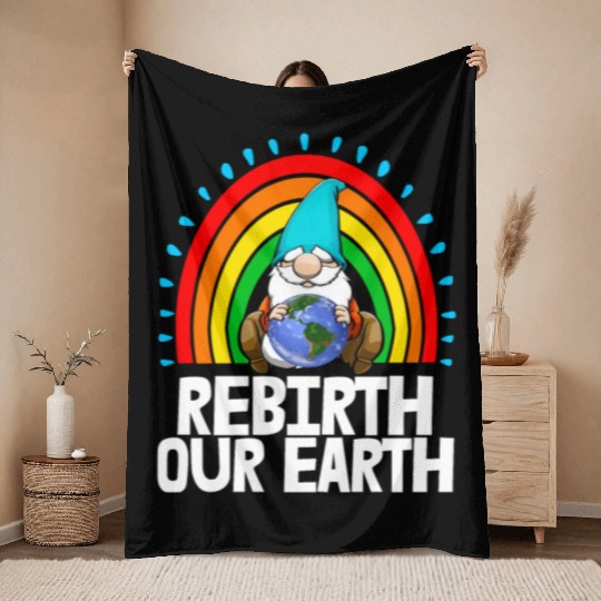 Rebirth Our Earth Throw Blankets