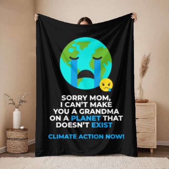 Save Earth Climate Action Now Throw Blankets